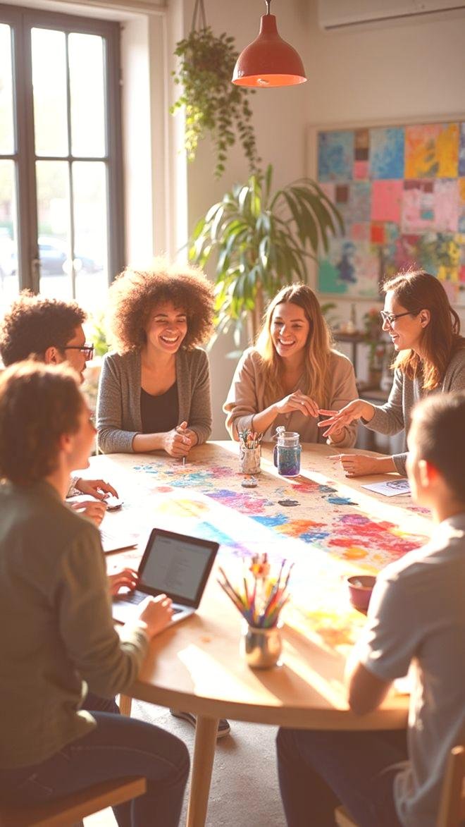 group of people dicussing about business